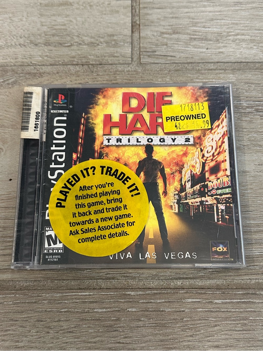 VTG Die Hard Trilogy 2: Viva Las Vegas Video Game (PlayStation 1)